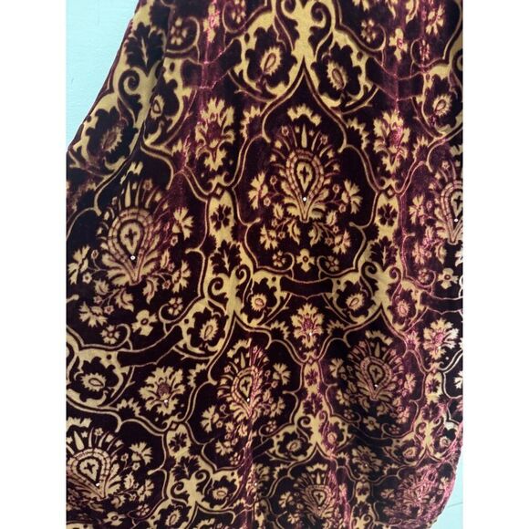 NWT Echo Velour Silk Silk Blend Scarf Wrap Shawl 80x20 Burgundy & Brown - Picture 4 of 7